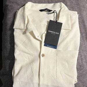 Kenneth Cole Men's Off-White Shirt Jacket